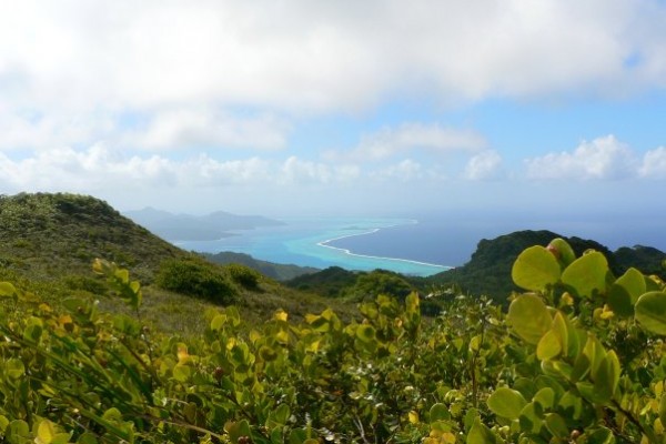 100- Le lagon de Raiatea-Tahaa vu du mont Temehani